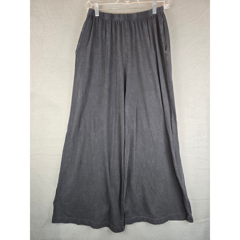 Doodls by Inoah Wide Leg Pants Women's L Black Made USA Casual Palazzo